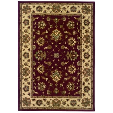 Sphinx By Oriental Weavers Area Rugs, Ariana 623V3 8X11 Rectangle - Red/ Ivory-Polypropylene A623V3240330ST